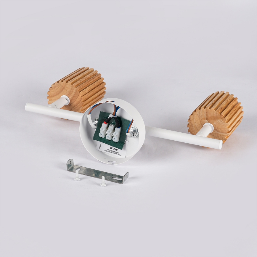 Brilagi - Точковий світильник MODERN WOOD 2xGU10/8W/230V дерев'яний/білий