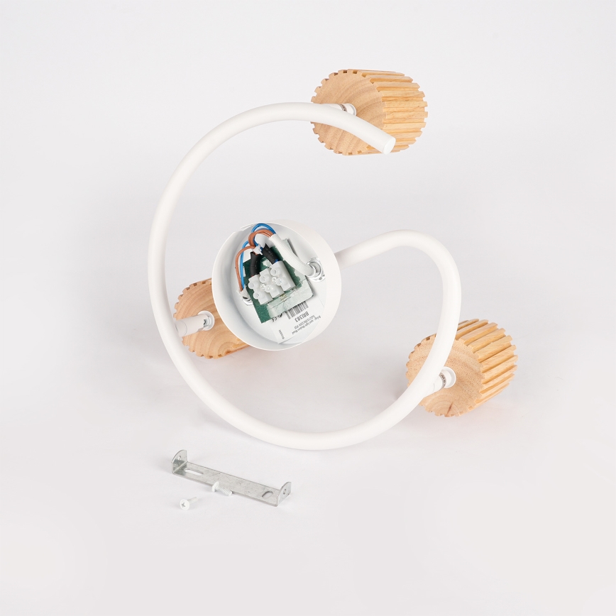 Brilagi - Точковий світильник MODERN WOOD 3xGU10/8W/230V дерев'яний/білий