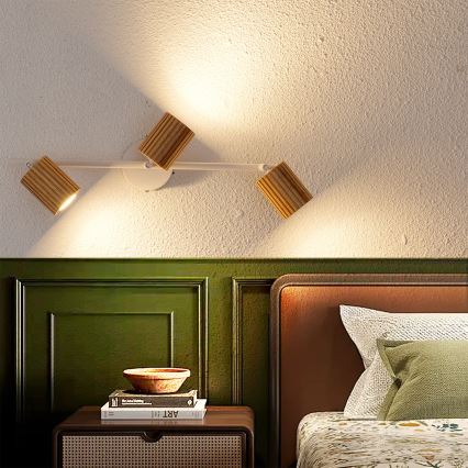 Brilagi - Точковий світильник MODERN WOOD 3xGU10/8W/230V дерево/білий