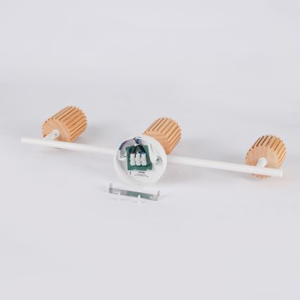 Brilagi - Точковий світильник MODERN WOOD 3xGU10/8W/230V дерево/білий