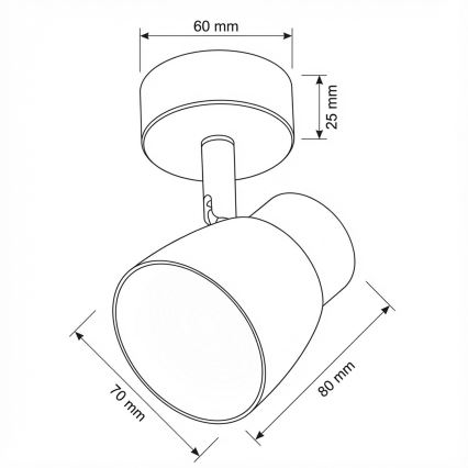 Brilagi - Точковий світильник NUGGET 1xGU10/30W/230V чорний/золотий