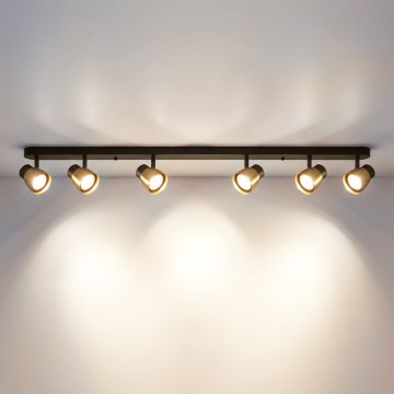 Brilagi - Точковий світильник NUGGET 6xGU10/30 Вт/230 В чорний/золотий