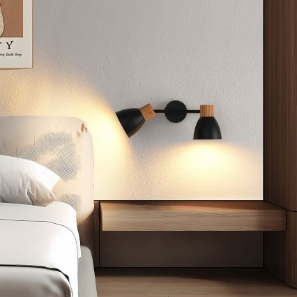 Brilagi - Точковий світильник ODENSE 2xE14/10W/230V дерев'яний/чорний