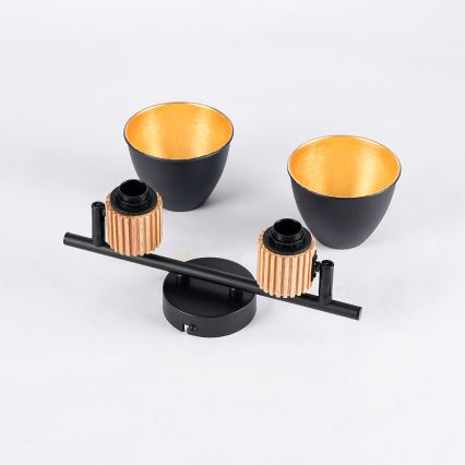 Brilagi - Точковий світильник ODENSE 2xE14/10W/230V дерев'яний/чорний