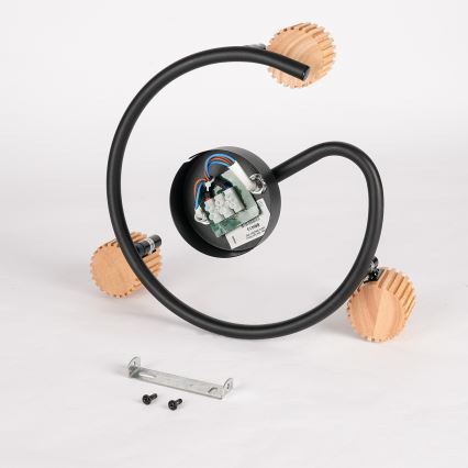 Брілагі - Точковий світильник ОДЕНСЕ 3хЕ14/10Вт/230В дерево/чорний