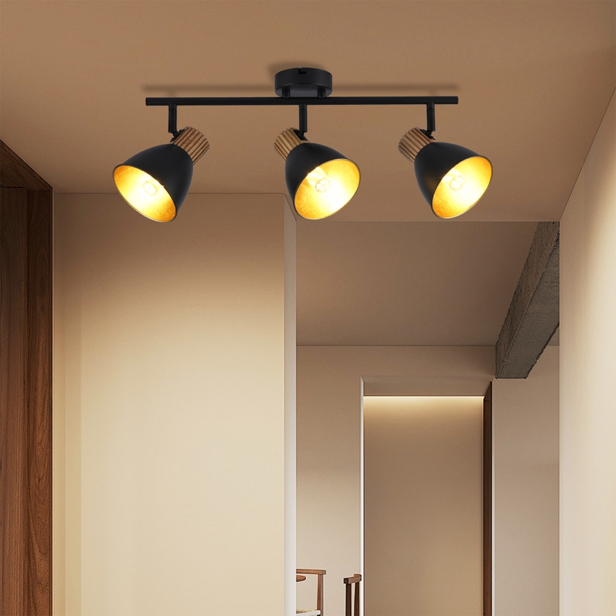 Brilagi - Точковий світильник ODENSE 3xE14/10W/230V дерево/чорний