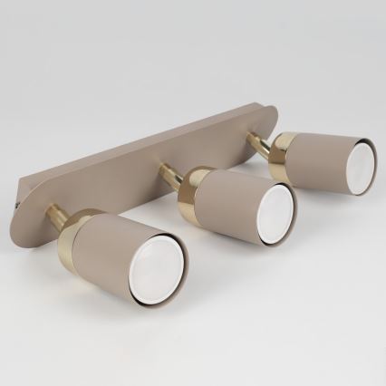 Brilagi - Точковий світильник POKER 3xGU10/25W/230V бежевий/золотий
