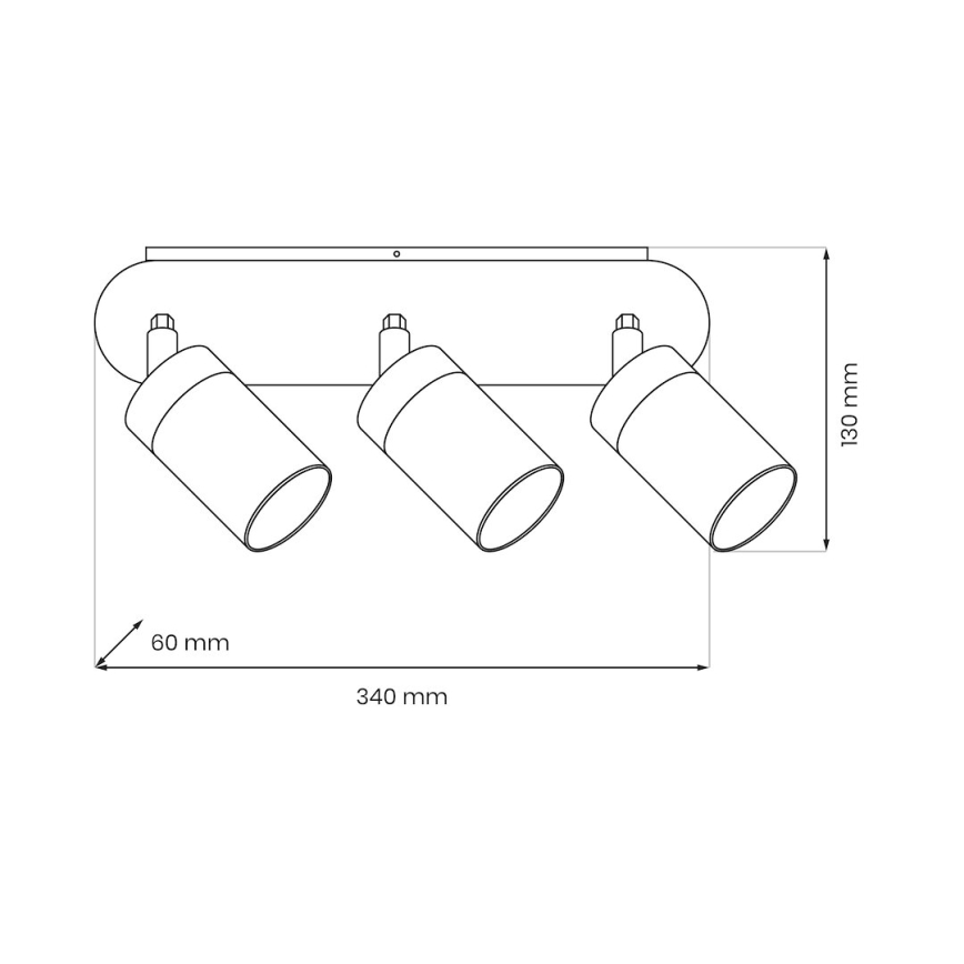 Brilagi - Точковий світильник POKER 3xGU10/25W/230V бежевий/золотий