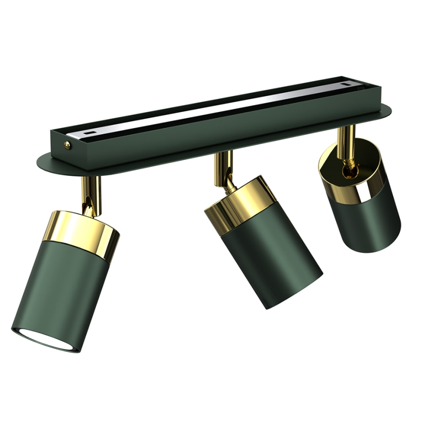 Brilagi - Точковий світильник POKER 3xGU10/25W/230V зелений/золотий
