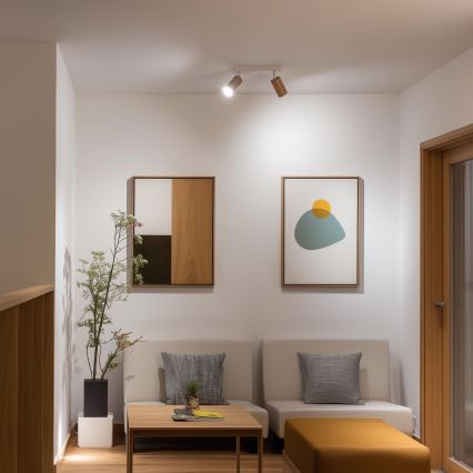 Brilagi - Точковий світильник SELE 2xGU10/30W/230V білий/дубовий декор