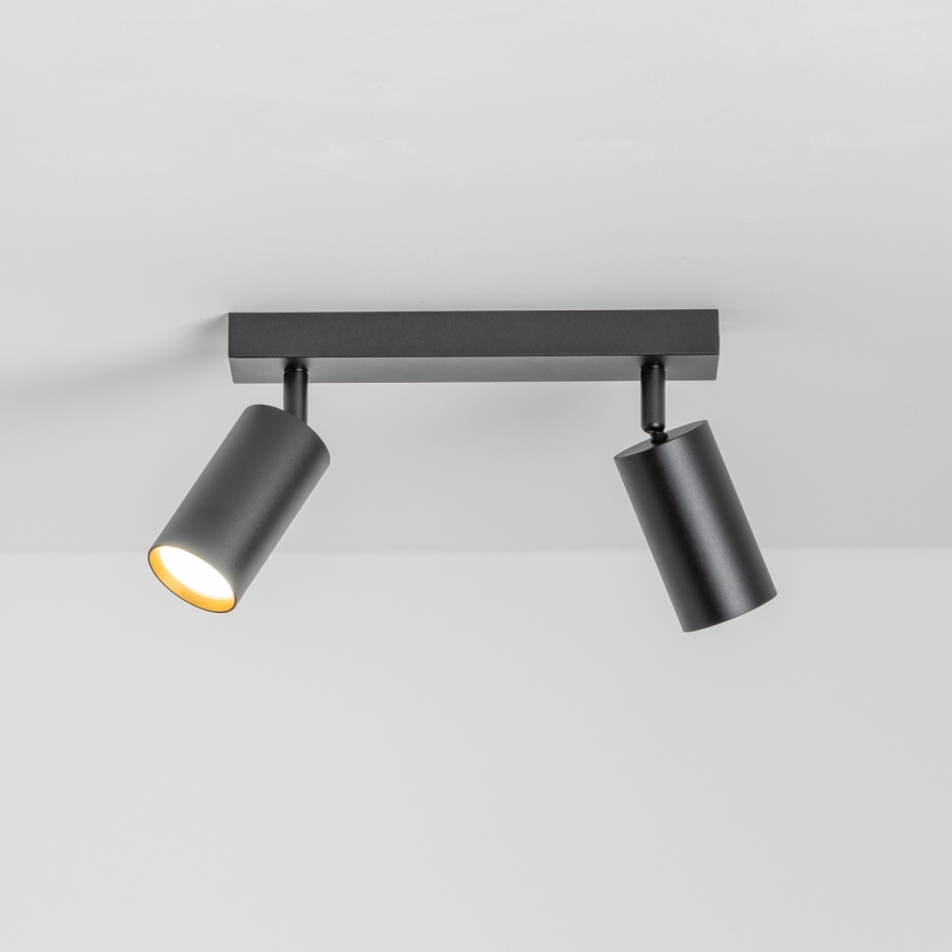 Brilagi - Точковий світильник SELE 2xGU10/30W/230V чорний/золотий