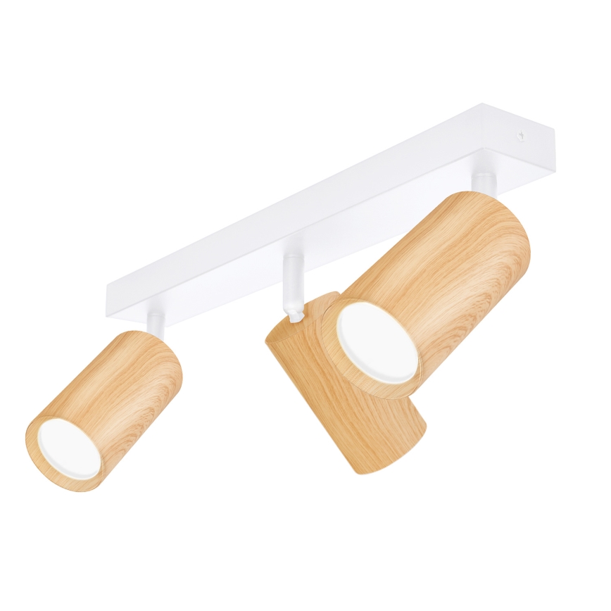 Brilagi - Точковий світильник SELE 3xGU10/30W/230V білий/дубовий декор