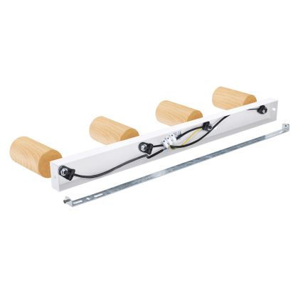 Brilagi - Точковий світильник SELE 4xGU10/30W/230V білий/дубовий декор