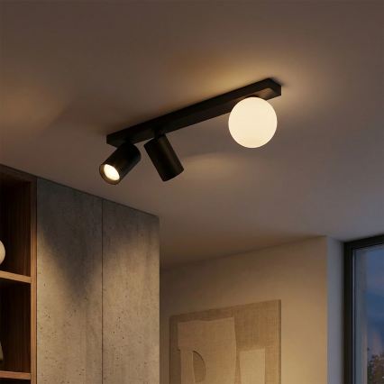 Брілагі - Точковий світильник СЕЛЕ БАЛЛ 2xGU10/30W/230V + 1xG9/10W чорний