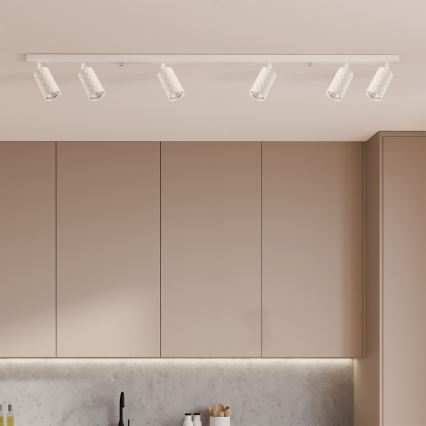 Брілагі - Точковий світильник СЕЛЕ ДІАМАНТ 6xGU10/30W/230V білий