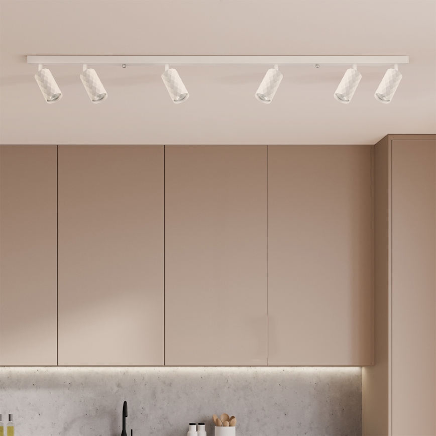 Брілагі - Точковий світильник СЕЛЕ ДІАМАНТ 6xGU10/30W/230V білий
