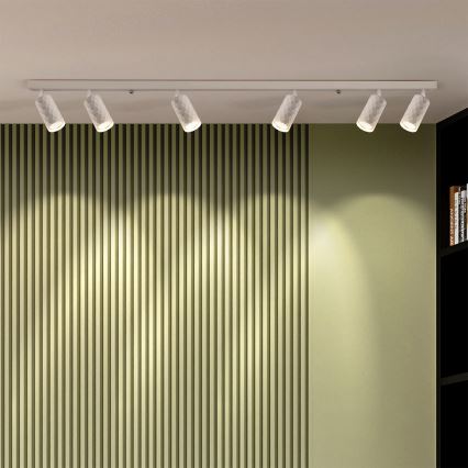 Брілагі - Точковий світильник СЕЛЕ ДІАМАНТ 6xGU10/30W/230V білий