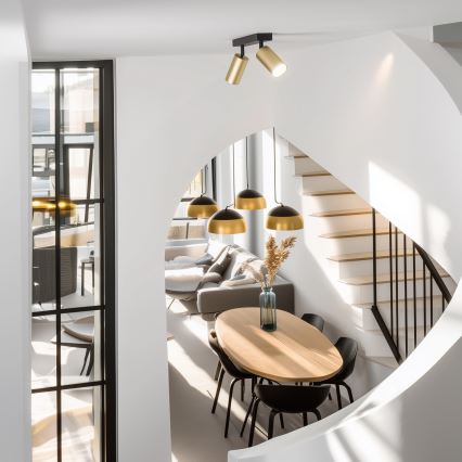 Brilagi - Точковий світильник SELE GOLDEN 2xGU10/30W/230V чорний/золотий