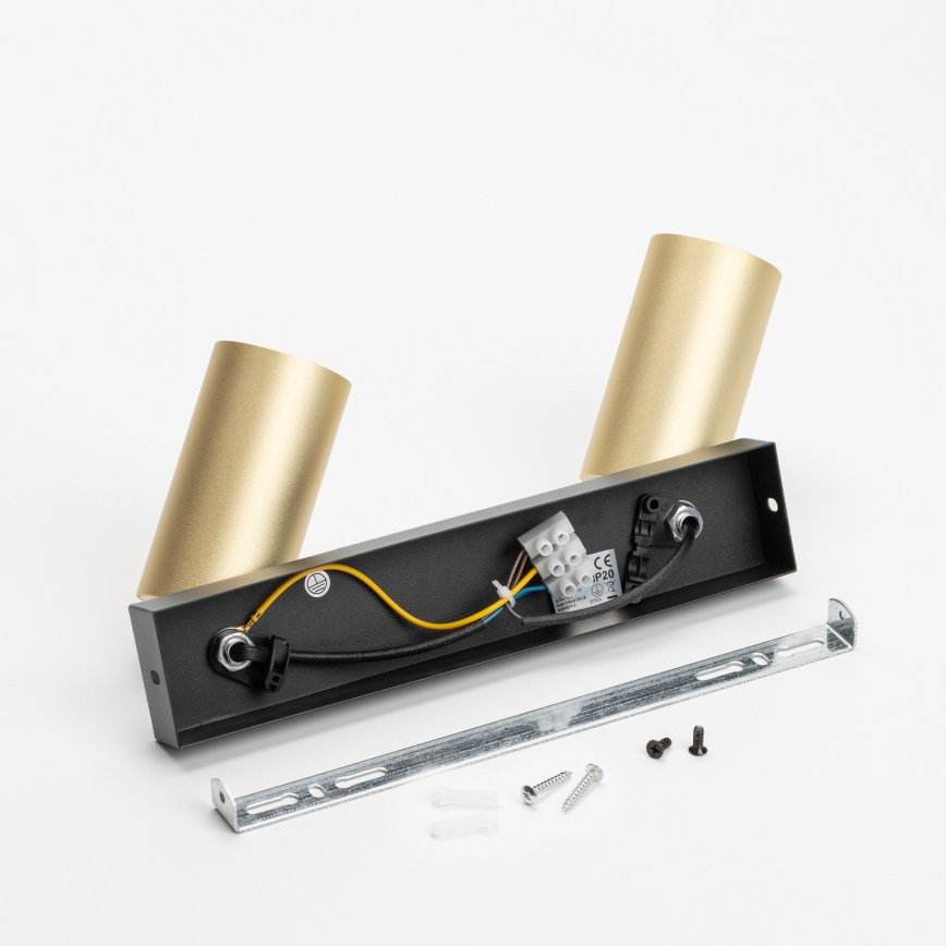 Brilagi - Точковий світильник SELE GOLDEN 2xGU10/30W/230V чорний/золотий