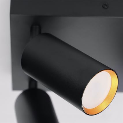 Brilagi - Точковий світильник SELE SQUARE 4xGU10/30W/230V чорний/золотий