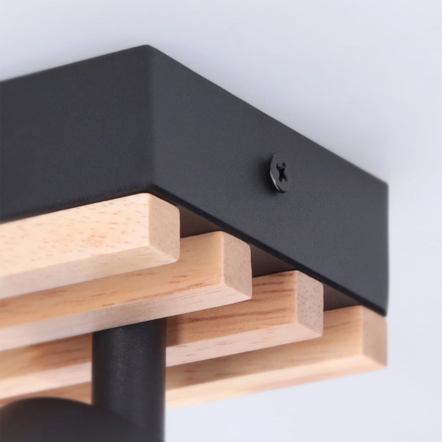 Brilagi - Точковий світильник SELE WOOD ACOUSTIC 2xGU10/30W/230V чорний/дерево