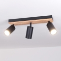 Brilagi - Точковий світильник SELE WOOD ACOUSTIC 3xGU10/30W/230V чорний/дерев
