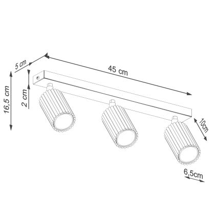 Brilagi - Точковий світильник CRESTO 3xGU10/10W/230V золотий