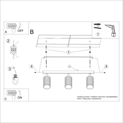 Brilagi - Точковий світильник CRESTO 3xGU10/10W/230V золотий