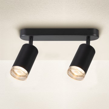 Brilagi - Точковий світильник для ванної кімнати SELE 2xGU10/30W/230V IP44 чорний