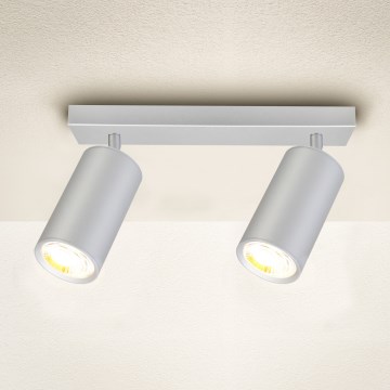 Brilagi - Точковий світильник для ванної кімнати SELE 2xGU10/30W/230V IP44 срібний