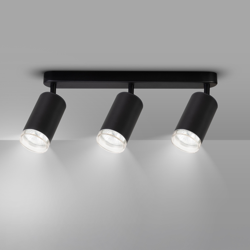 Brilagi - Точковий світильник для ванної кімнати SELE 3xGU10/30W/230V IP44 чорний