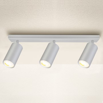 Brilagi - Точковий світильник для ванної кімнати SELE 3xGU10/30W/230V IP44 срібний