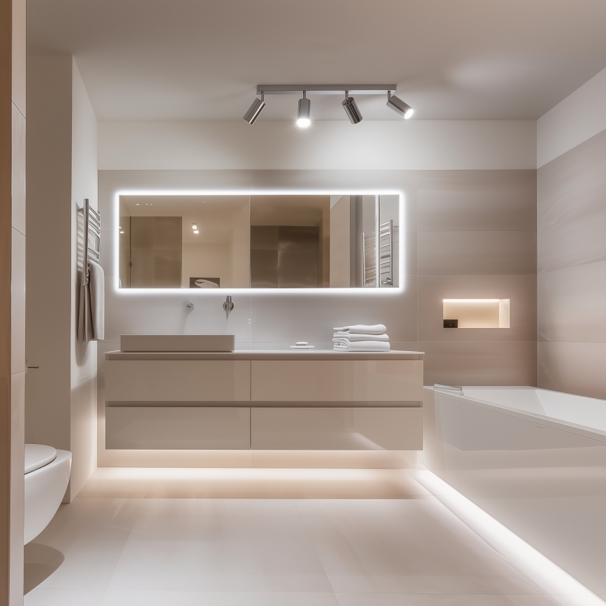Brilagi - Точковий світильник для ванної кімнати SELE 4xGU10/30W/230V IP44 глянцевий хром