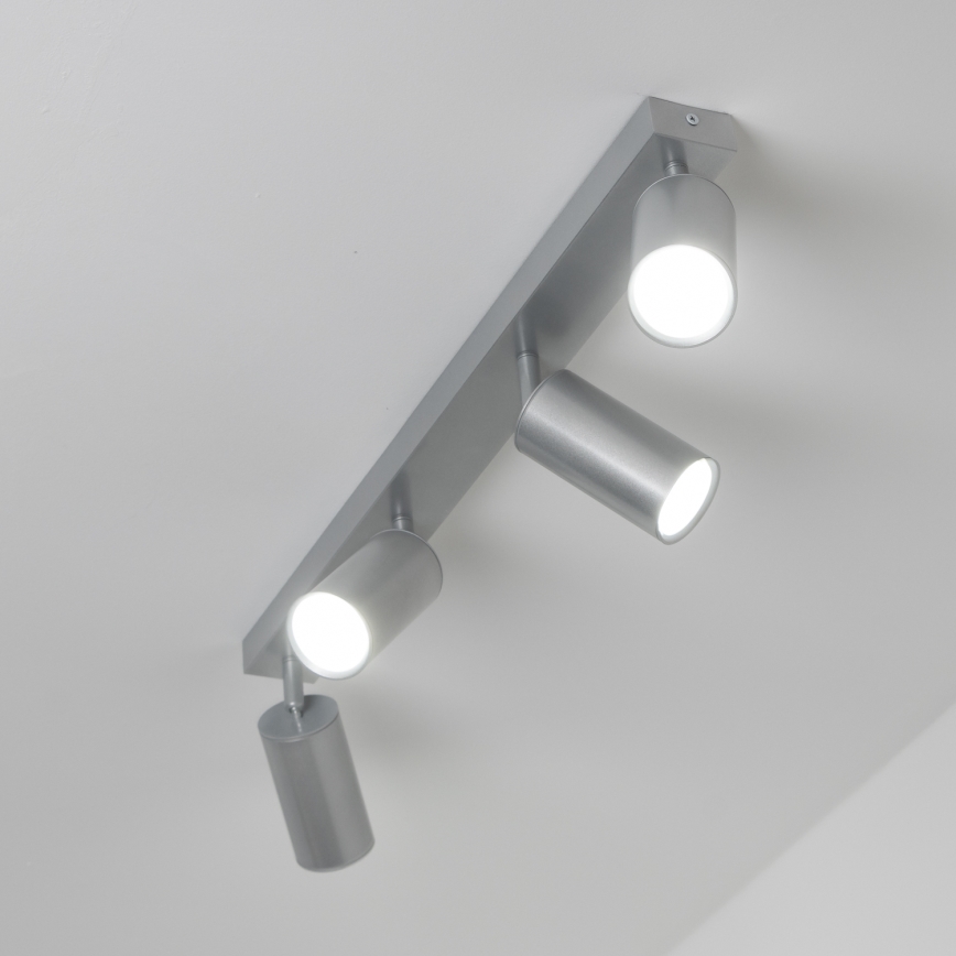 Brilagi - Точковий світильник для ванної кімнати SELE 4xGU10/30W/230V IP44 срібний