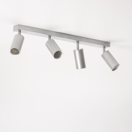 Brilagi - Точковий світильник для ванної кімнати SELE 4xGU10/30W/230V IP44 срібний