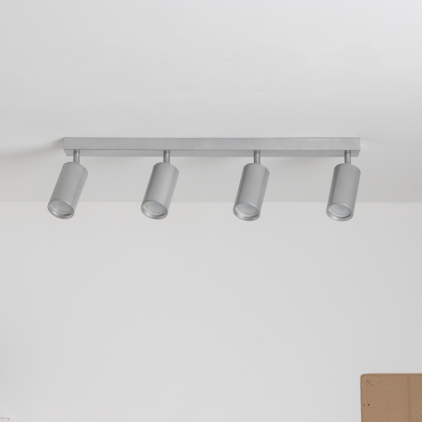 Brilagi - Точковий світильник для ванної кімнати SELE 4xGU10/30W/230V IP44 срібний