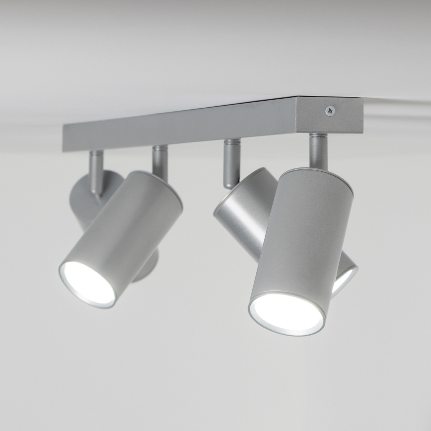 Brilagi - Точковий світильник для ванної кімнати SELE 4xGU10/30W/230V IP44 срібний