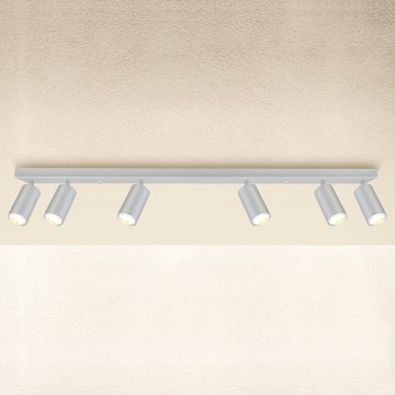 Brilagi - Точковий світильник для ванної кімнати SELE 6xGU10/30W/230V IP44 срібний