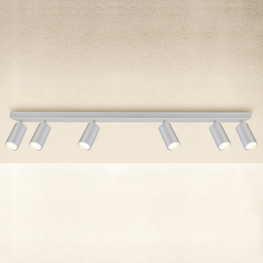Brilagi - Точковий світильник для ванної кімнати SELE 6xGU10/30W/230V IP44 срібний