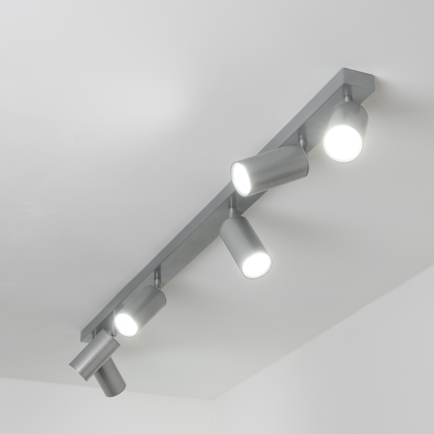 Brilagi - Точковий світильник для ванної кімнати SELE 6xGU10/30W/230V IP44 срібний