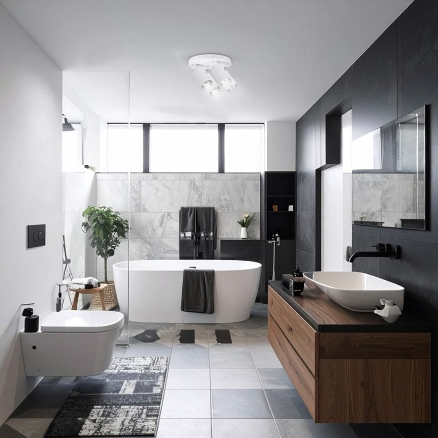 Brilagi - Точковий світильник для ванної кімнати SELE AQUA 4xGU10/30W/230V IP44 білий