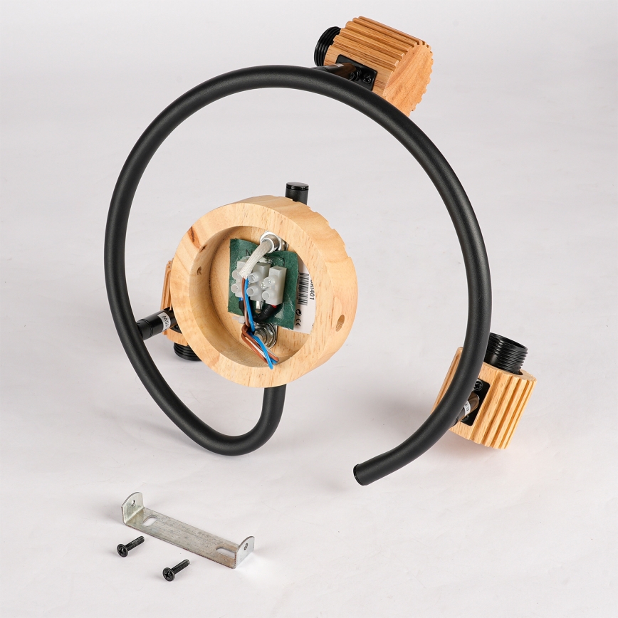 Brilagi - Точковий світильник HYGGE 3xE14/15W/230V каучукове дерево/димчасте