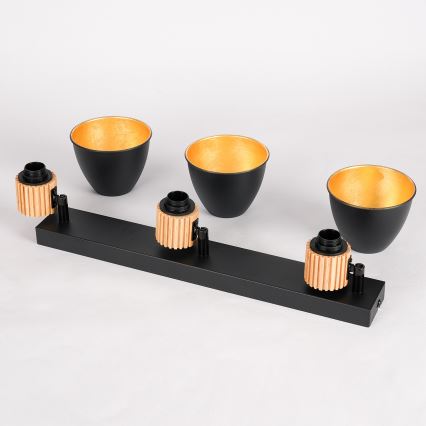 Brilagi - Точковий світильник ODENSE 3xE14/10W/230V деревина гевеї/чорний