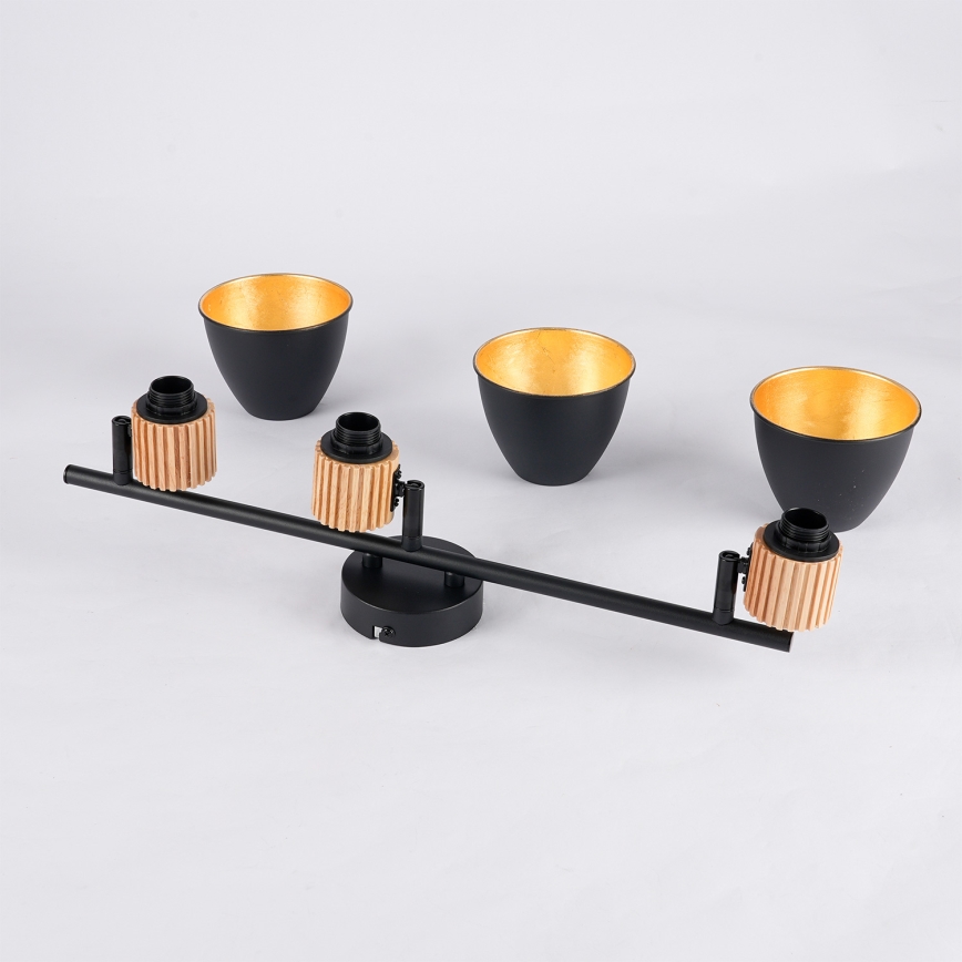 Brilagi - Точковий світильник ODENSE 3xE14/10W/230V каучукове дерево/чорний