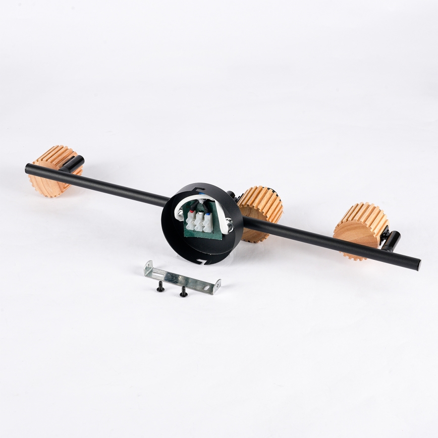 Brilagi - Точковий світильник ODENSE 3xE14/10W/230V каучукове дерево/чорний