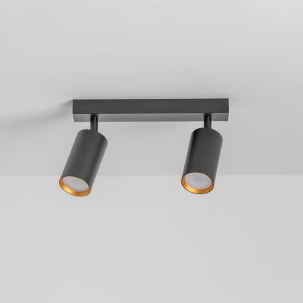 Brilagi - Точковий світильник SELE 2xGU10/30W/230V чорний/золотий