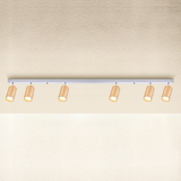 Brilagi - Точковий світильник SELE 6xGU10/30W/230V білий/дубовий декор