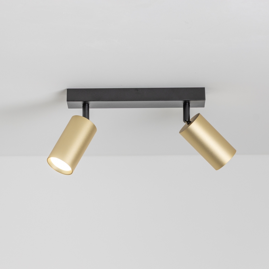 Brilagi - Точковий світильник SELE GOLDEN 2xGU10/30W/230V чорний/золотий