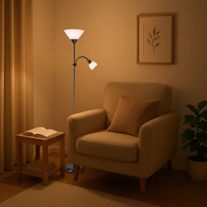 Brilagi - Торшер ARIANA 1xE27/100W/230V + 1xE14/25W черный