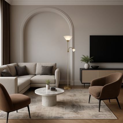 Brilagi - Торшер ARIANA 1xE27/100W/230V + 1xE14/25W золотой